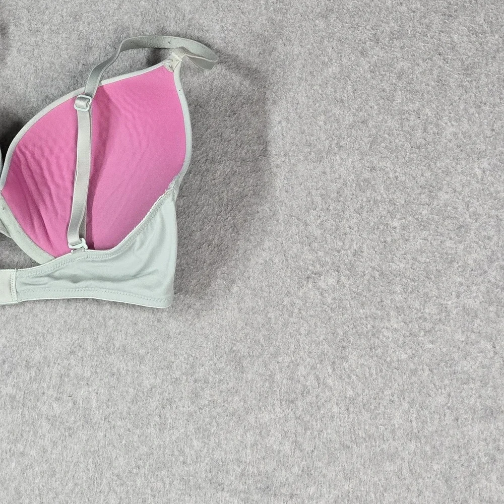 PINK Victoria's Secret Women Bra 34C Light Green Padded T Shirt Underwired READ